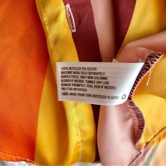 NWOT Colorful Striped Satin Button Down - Fe NoelxTarget - Picture 5 of 8